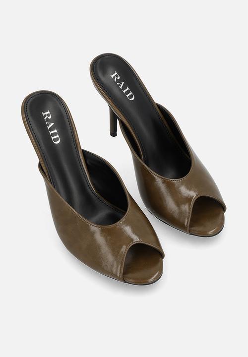 Raid London - Elana stiletto heel mule - brown