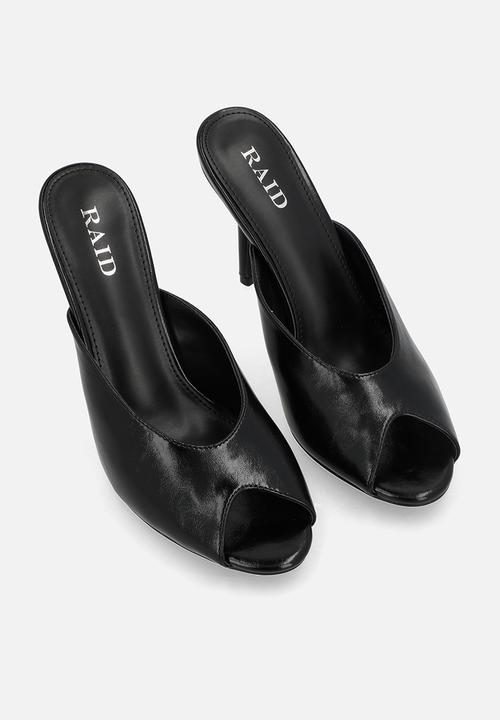 Raid London - Elana stiletto heel mule - black