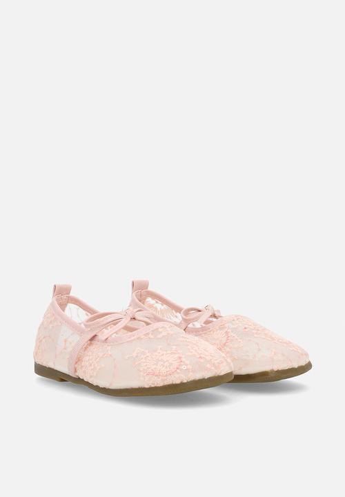 Pop Candy - Embroidered mesh ballet flats - pink