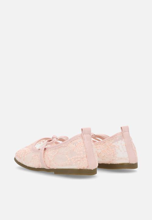 Pop Candy - Embroidered mesh ballet flats - pink