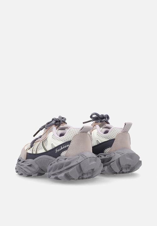 Pop Candy - Chunky sole athletic sneakers - grey/multi