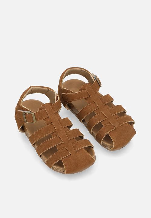 Pop Candy - Cork cole fisherman sandals - brown