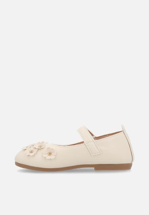 Pop Candy - Floral applique pumps - floral white