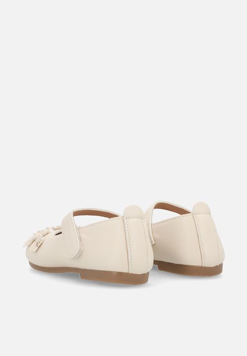 Pop Candy - Floral applique pumps - floral white