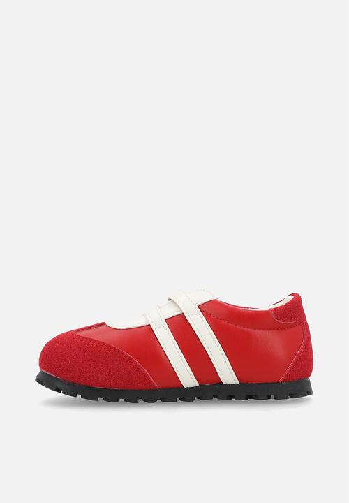 Pop Candy - Double strap athletic pumps - red/white