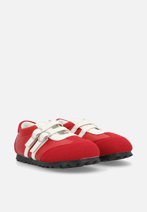 Pop Candy - Double strap athletic pumps - red/white