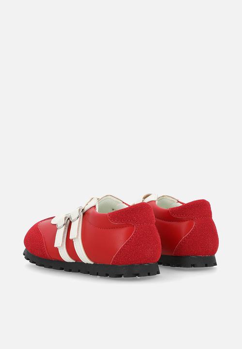 Pop Candy - Double strap athletic pumps - red/white