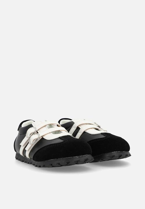 Pop Candy - Double strap sporty pumps - black/white