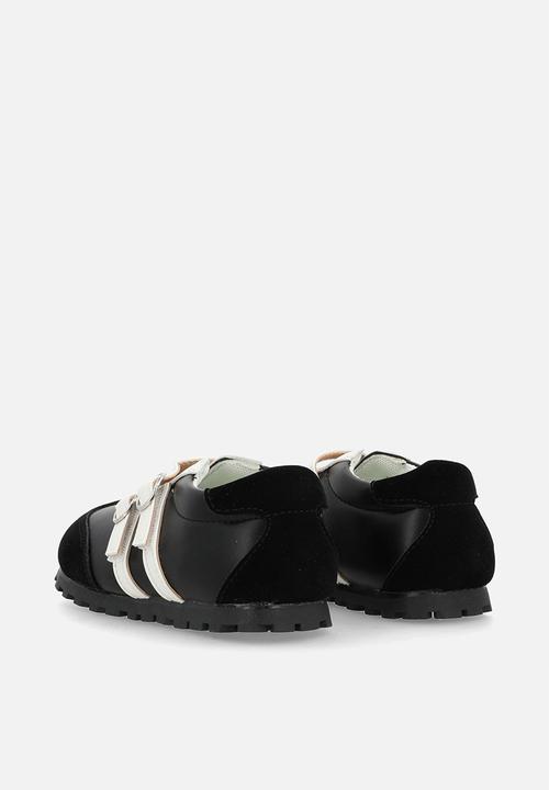Pop Candy - Double strap sporty pumps - black/white