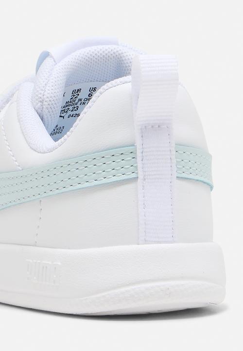 PUMA - Courtflex V3 V Inf - Puma White-Aqua Glow