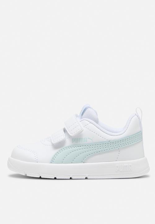 PUMA - Courtflex V3 V Inf - Puma White-Aqua Glow