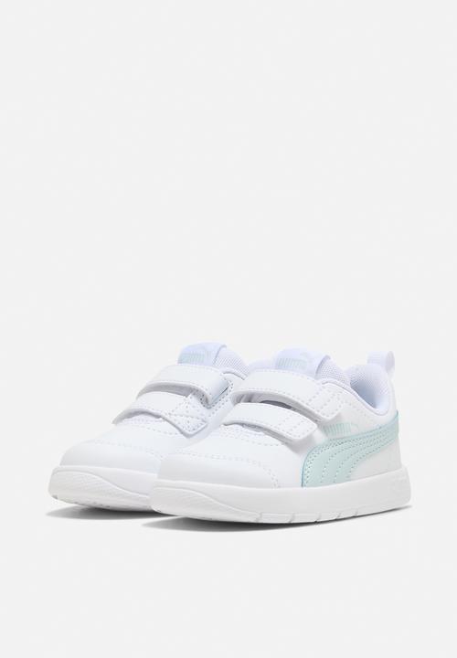 PUMA - Courtflex V3 V Inf - Puma White-Aqua Glow