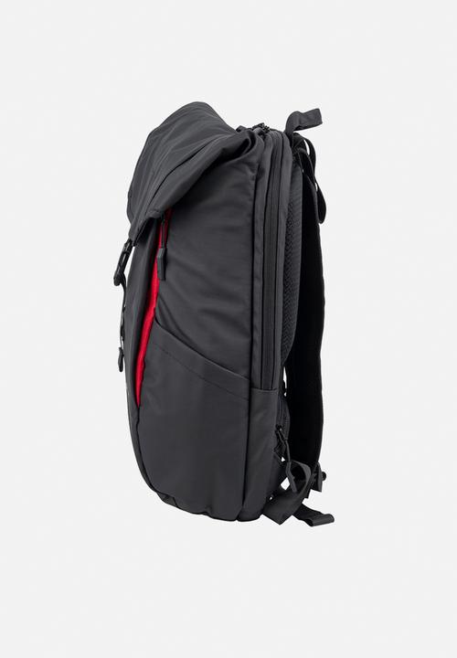 Cellini - Sidekick water resistant fold over backpack - black