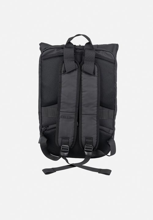 Cellini - Sidekick water resistant fold over backpack - black