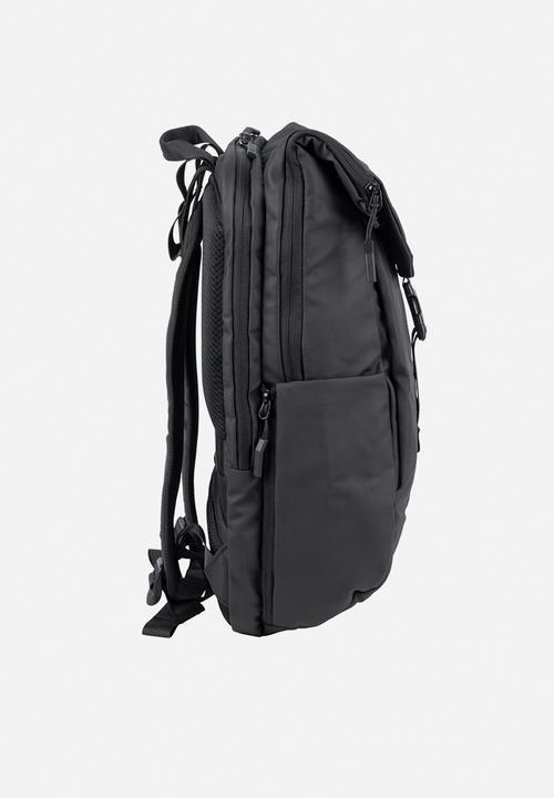 Cellini - Sidekick water resistant fold over backpack - black