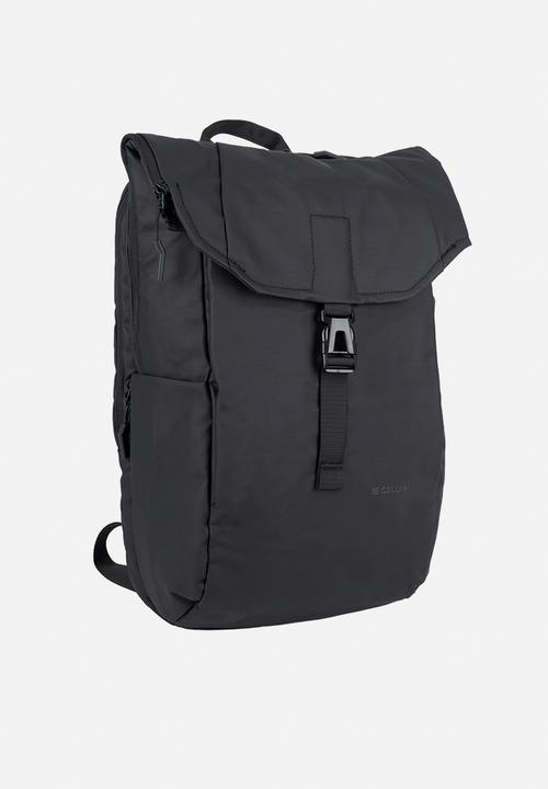 Cellini - Sidekick water resistant fold over backpack - black
