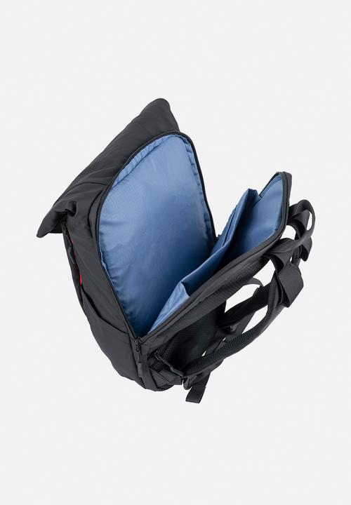 Cellini - Sidekick water resistant fold over backpack - black
