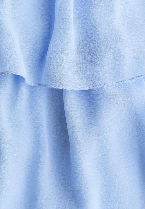 H&M - Tiered chiffon dress - light blue