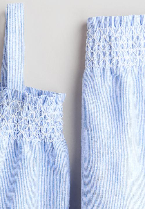 H&M - 2-Piece linen-blend set - blue/striped