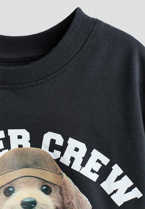 H&M - Printed t-shirt - dark grey/skater crew