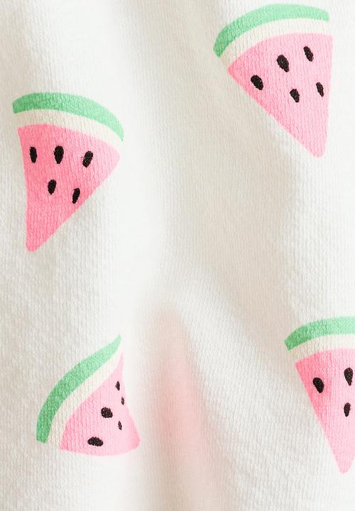 H&M - Cotton t-shirt - white/watermelons