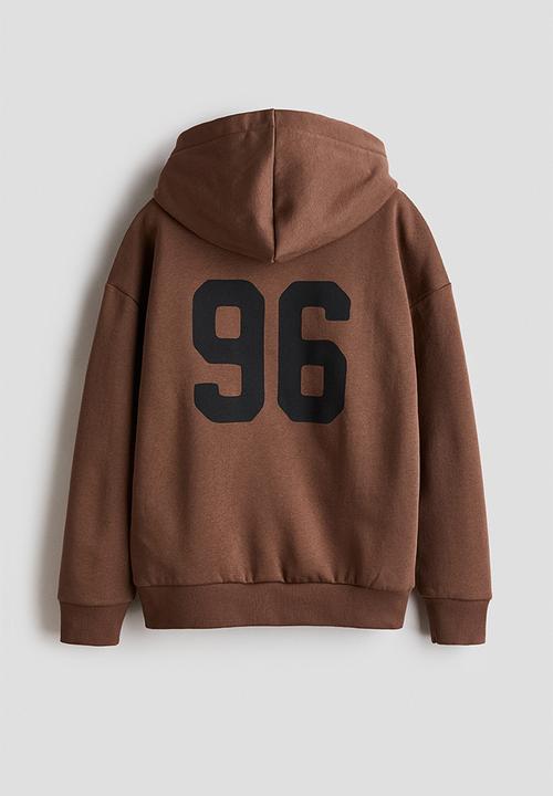 H&M - Printed hoodie - brown/nyc