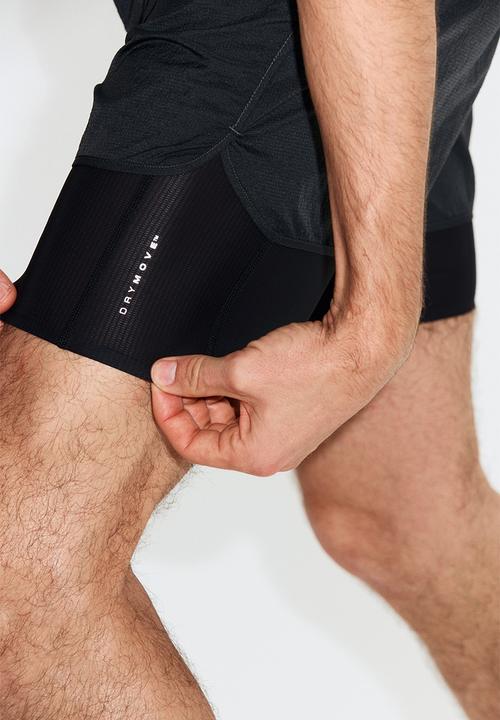 H&M - Lightweight 2-in-1 running shorts? with drymove? - dark grey