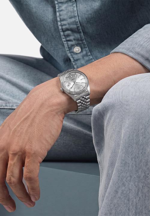 Police - S.Steel Case Silver Dial Steel Bracelet Strap - Silver
