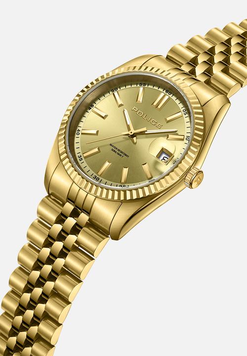 Police - Ip Gld Case Gld Dial Gld Stl Bracelet Strap -Gold