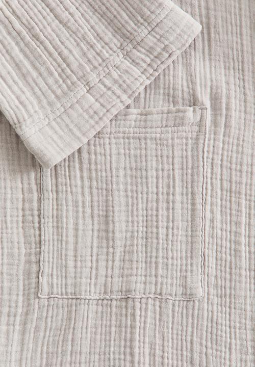 H&M - Muslin dressing gown - light greige