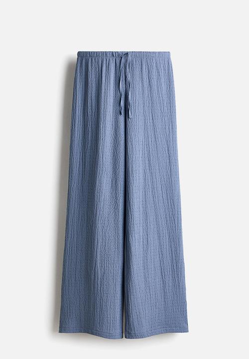 H&M - Textured jersey trousers - pigeon blue