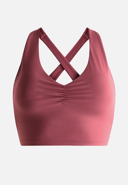 H&M - Medium support sports bra with softmove™ - light maroon