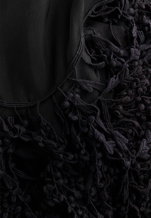 H&M - Fringed organza skirt - black