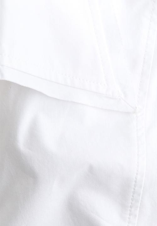 H&M - Poplin hourglass shirt - white