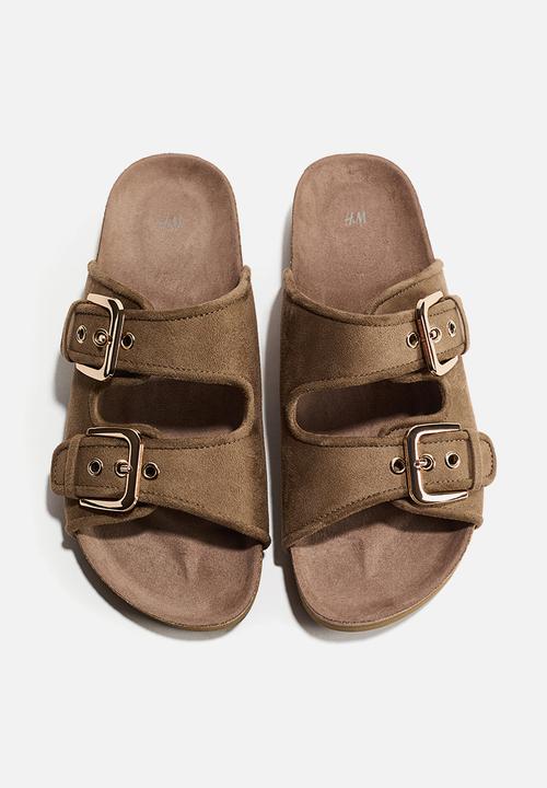 H&M - Sandals - dark khaki green
