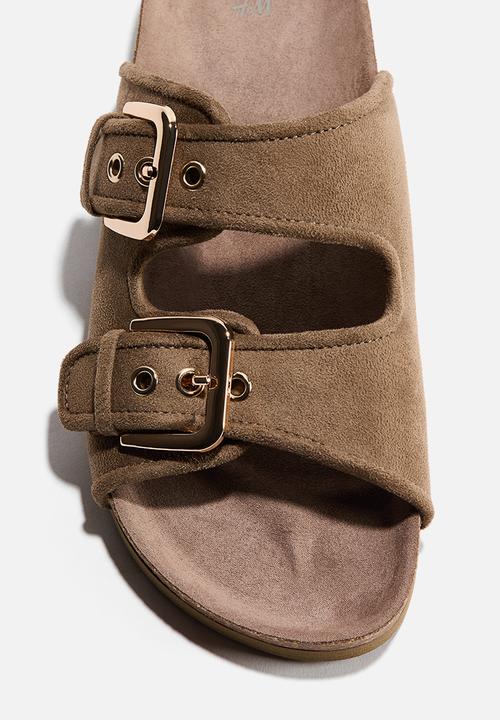 H&M - Sandals - dark khaki green