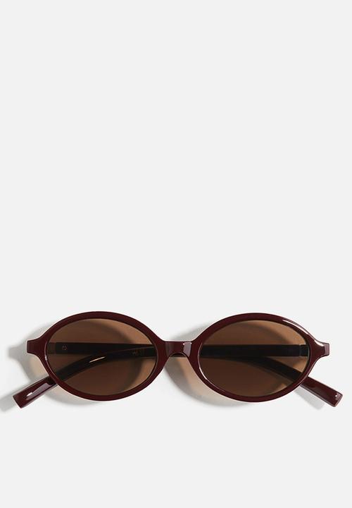 H&M - Oval sunglasses - burgundy