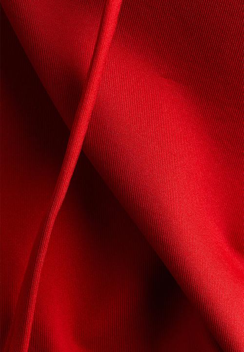 H&M - Padded-cup high leg swimsuit - red