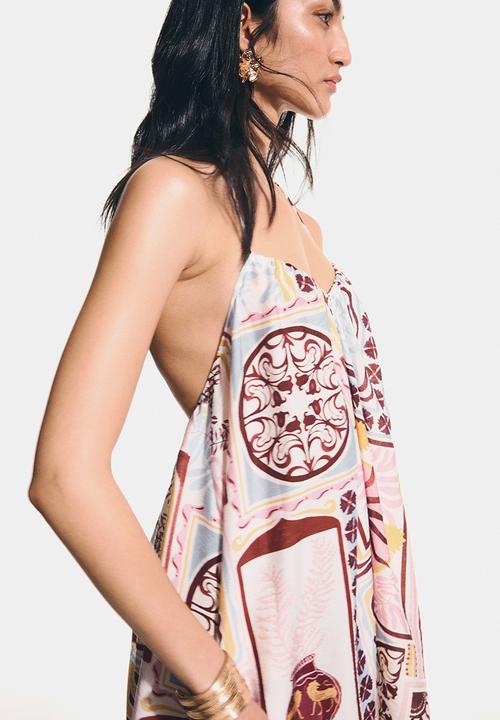 H&M - Voluminous maxi dress - cream/patterned