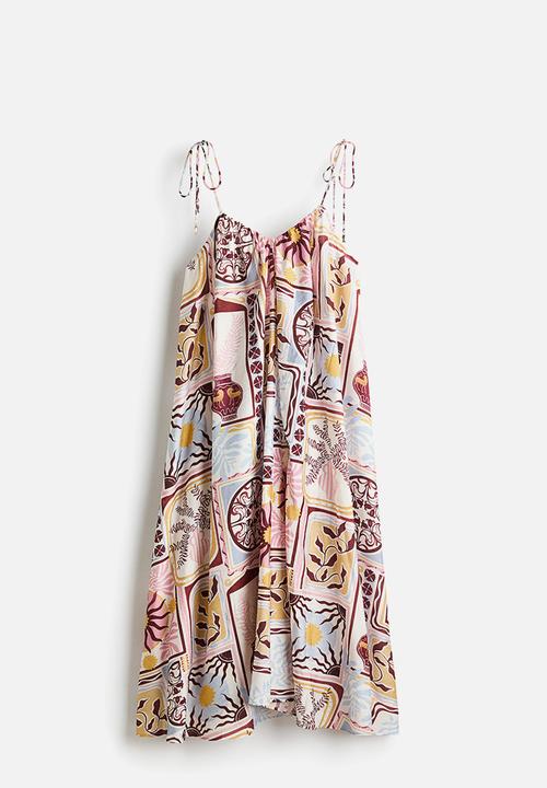 H&M - Voluminous maxi dress - cream/patterned