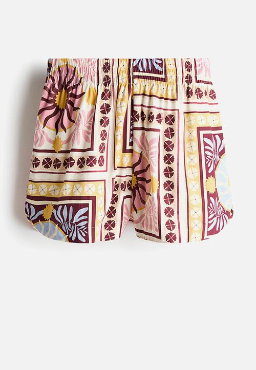 H&M - Patterned poplin shorts - cream/patterned