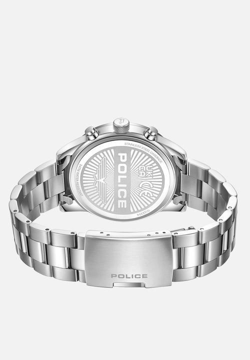Police - Steel Case Black Dial Steel Strap - Silver
