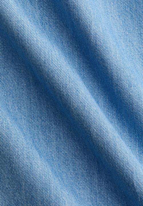 H&M - Flared-skirt denim dress - light denim blue