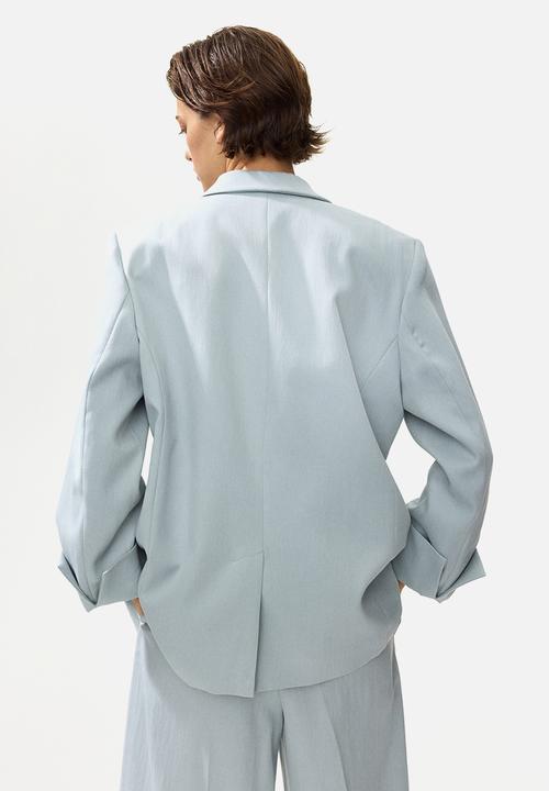 H&M - Linen-blend blazer - light turquoise