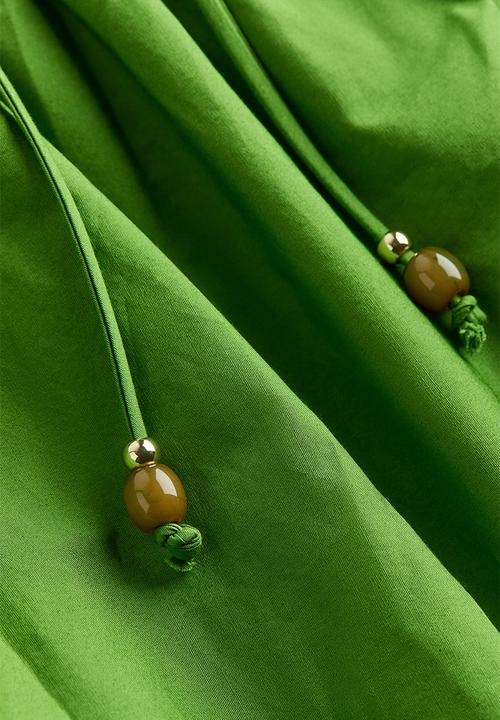 H&M - Poplin halterneck dress - green