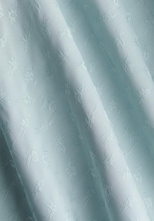 H&M - Asymmetric jacquard-weave dress - light dusty turquoise