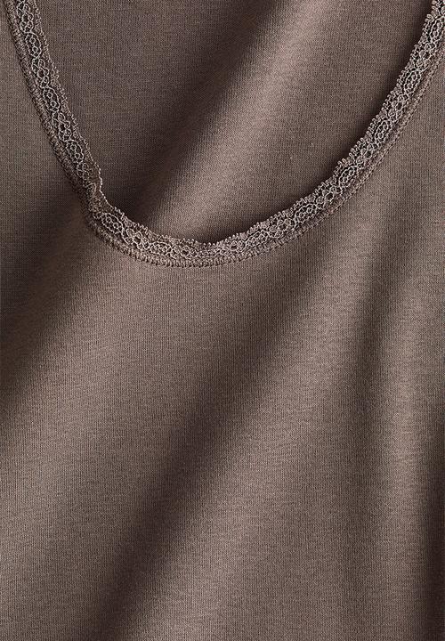 H&M - Lace-trimmed vest top - mole