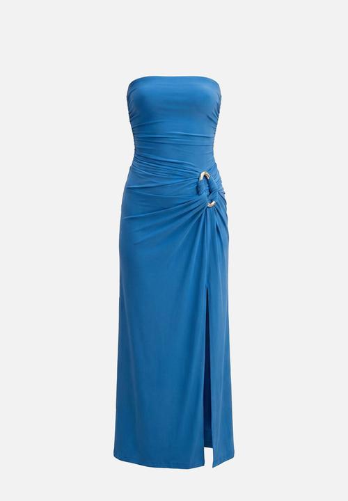 Forever New - Keely strapless jersey maxi dress in mid blue