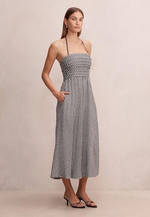 Forever New - Mimi halter linen midi dress in nia check