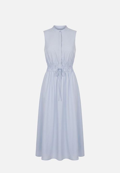 Forever New - Laura elastic waist midi dress in heather blue